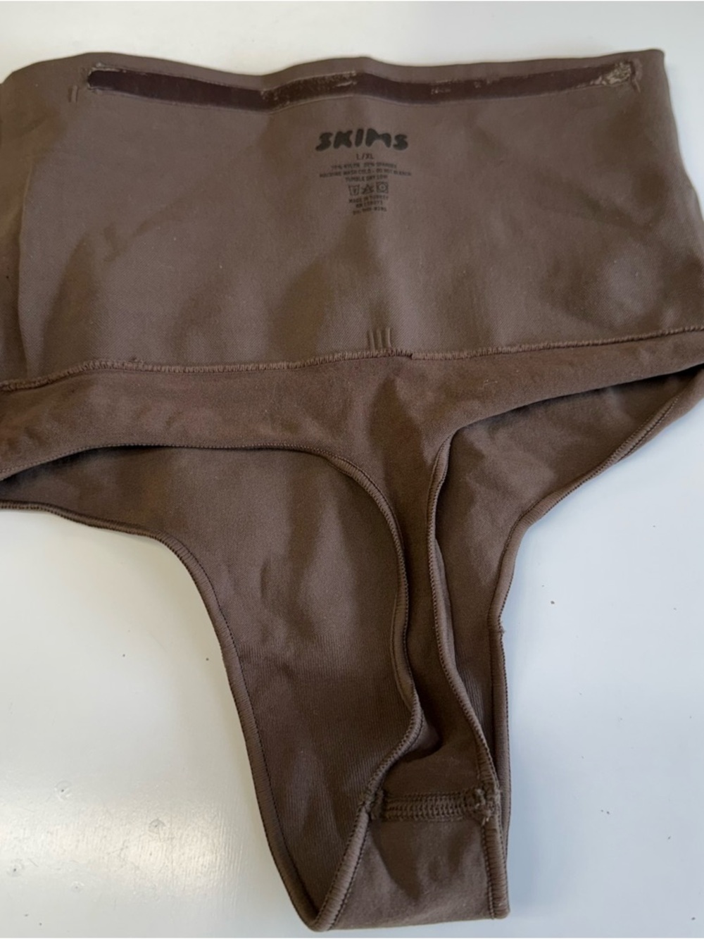 Skims Sculpting High Waist Thong Shaper brown L/XL - Picture 3 of 6
